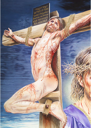 Jesus crucified on the cross